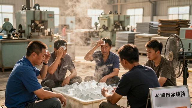 车间高温不用愁 长春防暑降温冰块成了工人的救命凉方