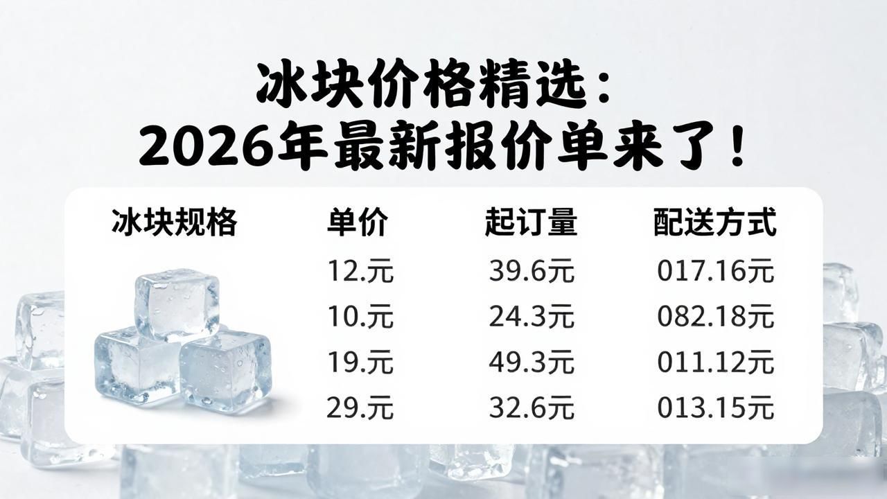 长春冰块价格精选:2026年最新报价单来了!